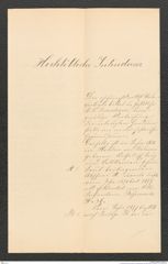 k.k. naturhistorisches Hofmuseum, Intendanzakten 1885-1896 (Hauer), Aktenzahl Z.471.a/1889, Seite 1